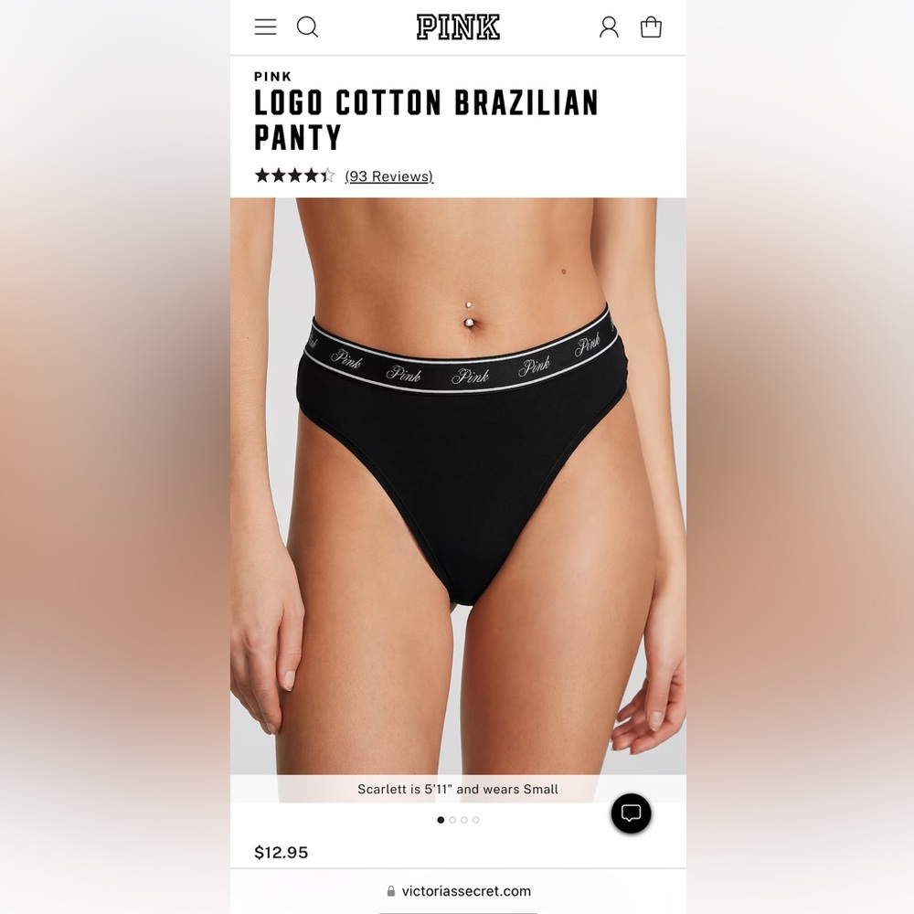 Logo Cotton Brazilian Panty